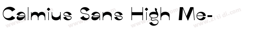 Calmius Sans High Me字体转换